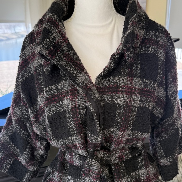 Linea Domani wool blend wrap coat jacket - Picture 2 of 16